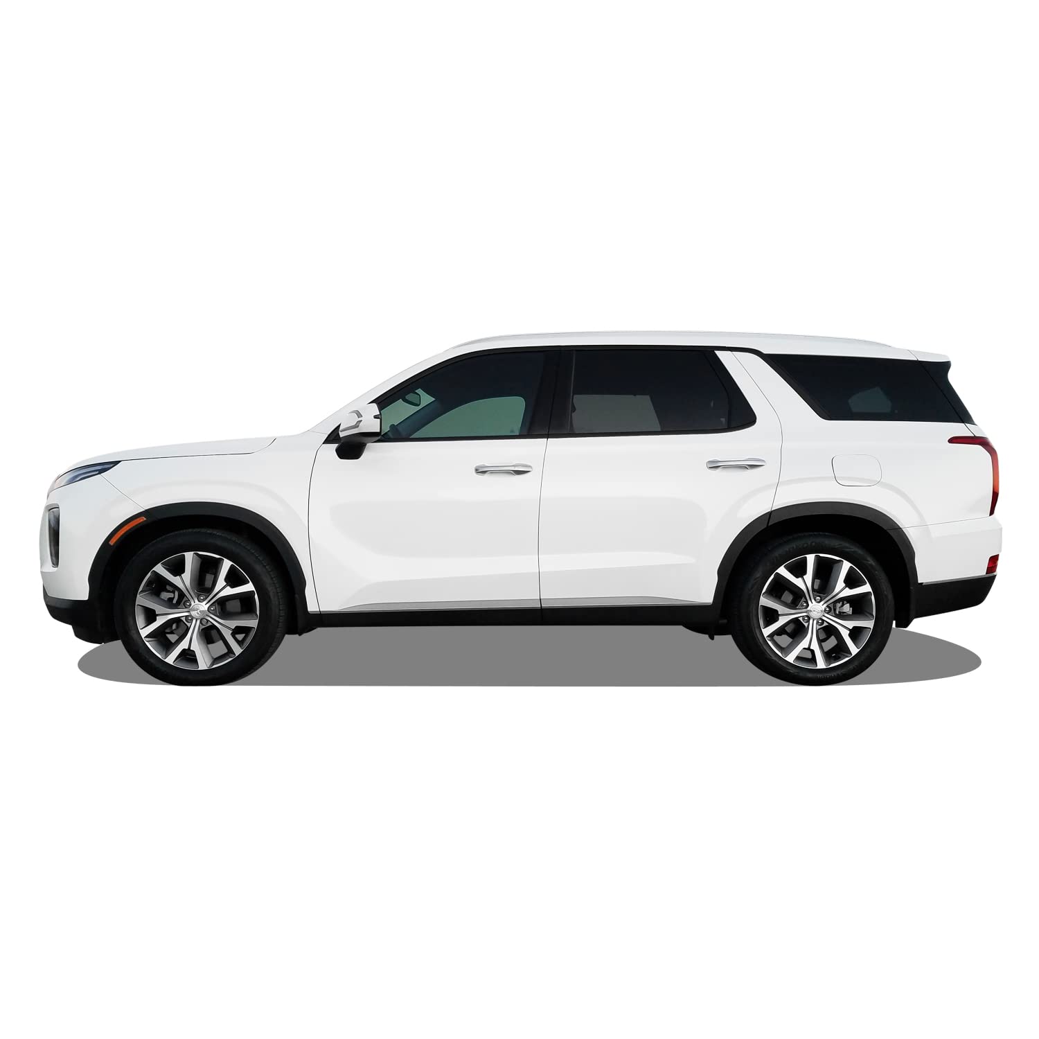 SlickMod Chrome Delete Blackout Vinyl Overlay for 2020-2023 Hyundai Palisade, Gloss Black, 1. Window Trim, Model SM-HYU-PAL-2023-WT