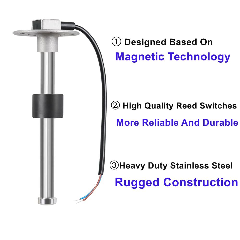 Sucicago Fuel Sender Marine For Truck Vehicle 240-33Ohms 5''(130Mm) Boat Fuel Level Sending Unit Fuel Gauge Sending Unit