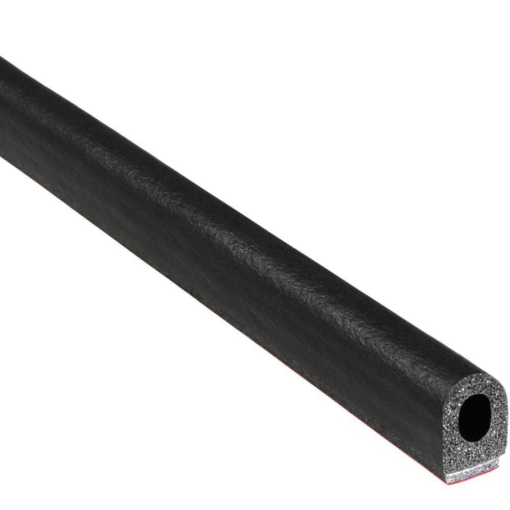 Trim-Lok D-Shaped Rubber Seal - .75    Height.75    Width, 100 Length - Epdm Foam Seal With Bt (3M) High Strength Bonded Tape Sy