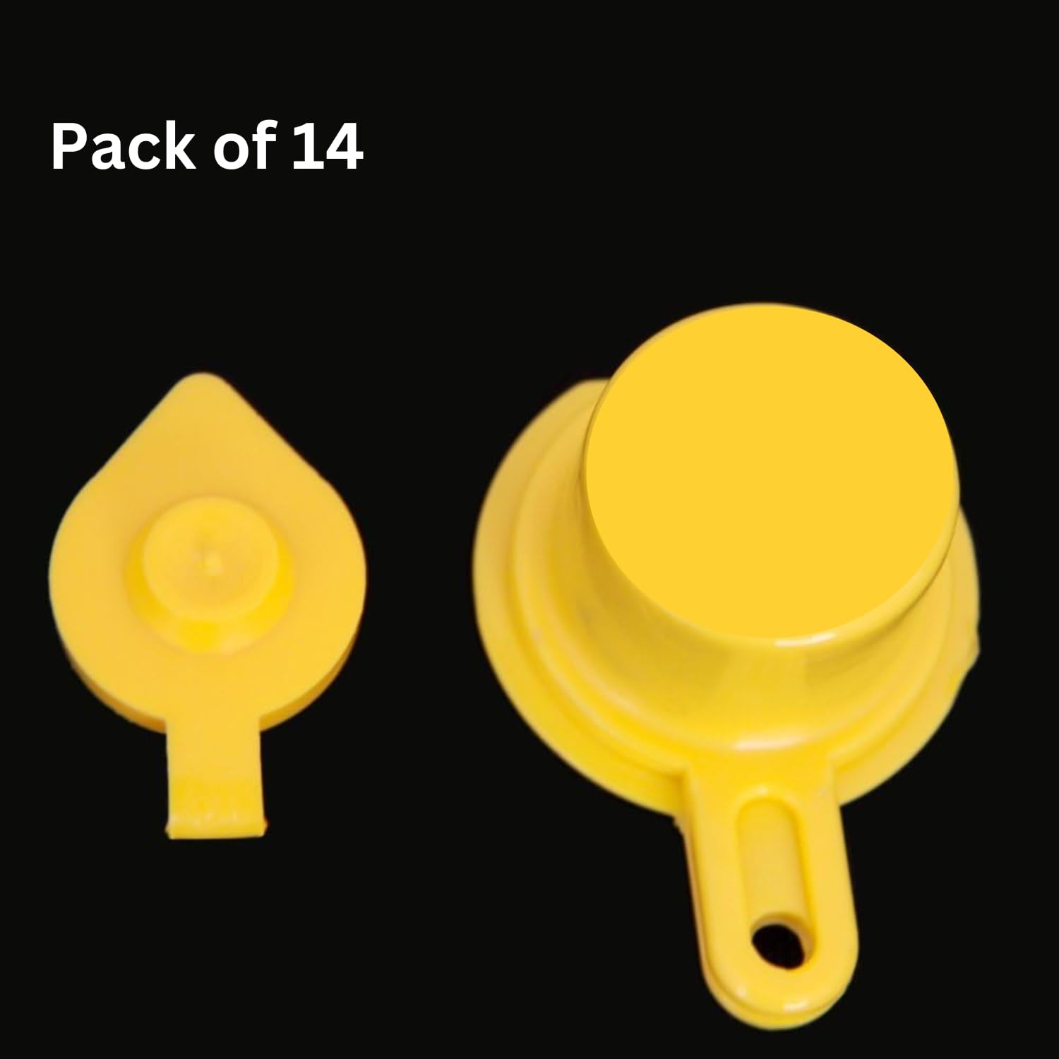 Yellow Gas Can Cap That Fits Your Vintage Blitz Spout (14 Single Caps & 14 Vents)