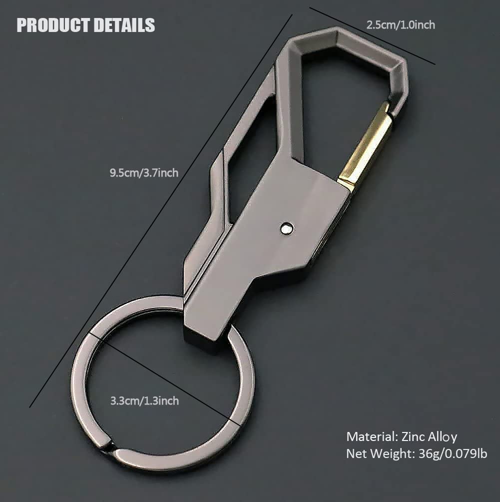 Kestar Car Key Chain Key Ring Business Keychain For Men, Black