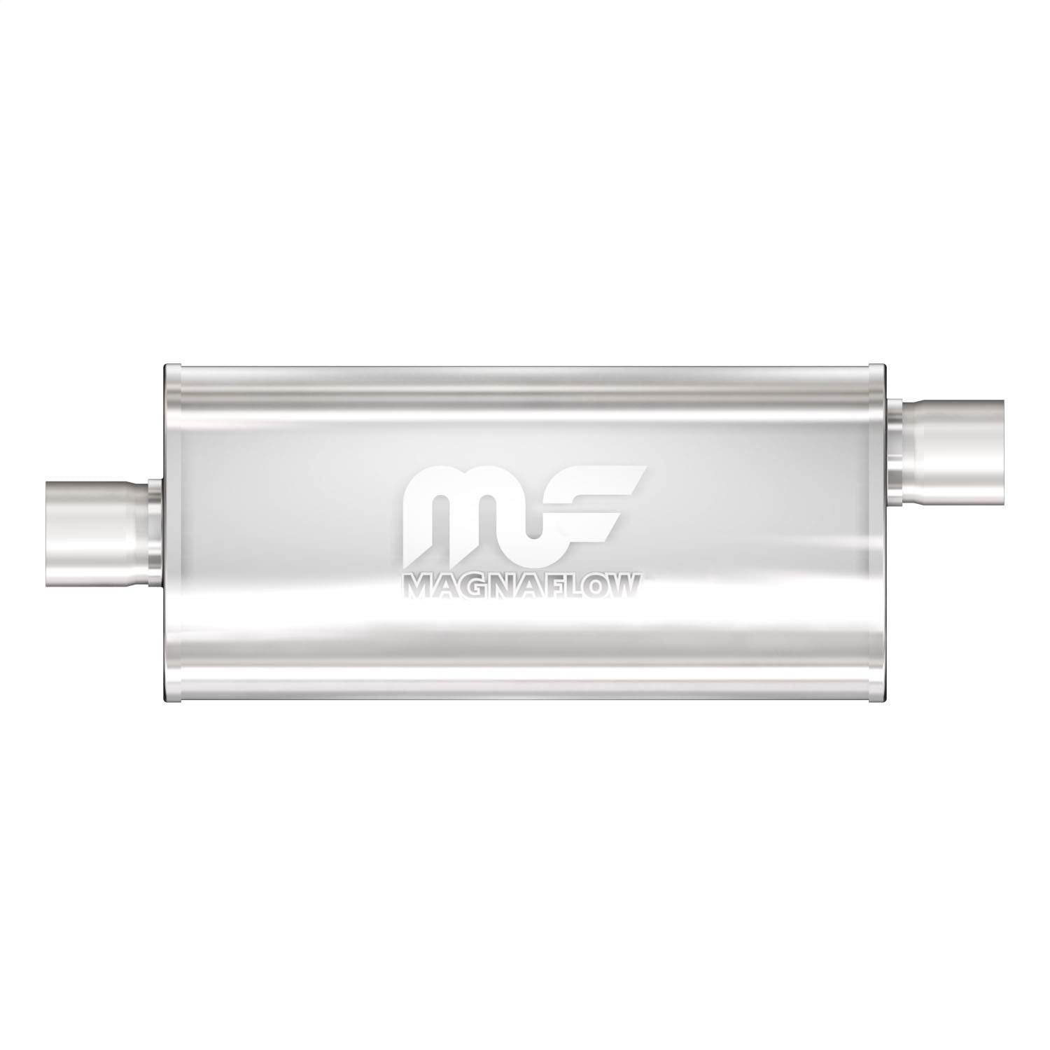 Magnaflow Performance Exhaust Muffler 12289: 3/3 Inlet/Outlet, 5X8X24 Oval, Stainless Steel, Satin Finish