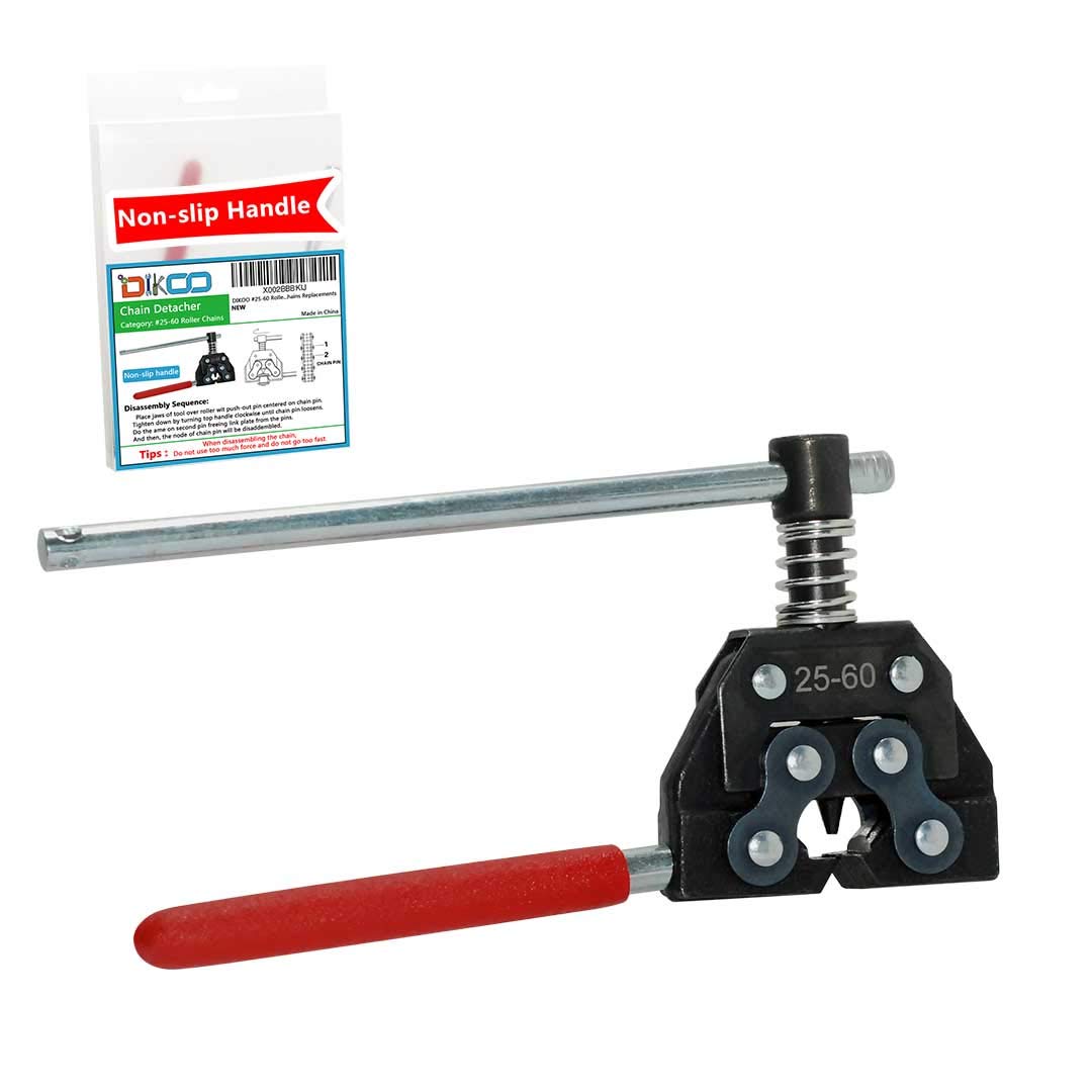 Dikoo #25-60 Roller Chain Breaker Cutter (Non-Slip Handle) #25, 35, 41, 40, 50, 60, 415H,428H, 520,530 For Bicycle,Motorcycle, G