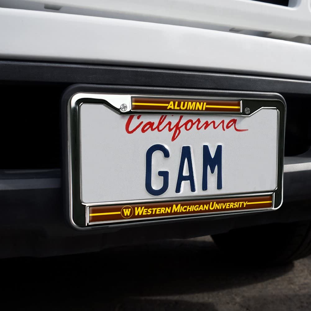 GRAPHICS & MORE Western Michigan Alumni Metal License Plate Frame - Full Size Standard, One Size, Western Michigan Color