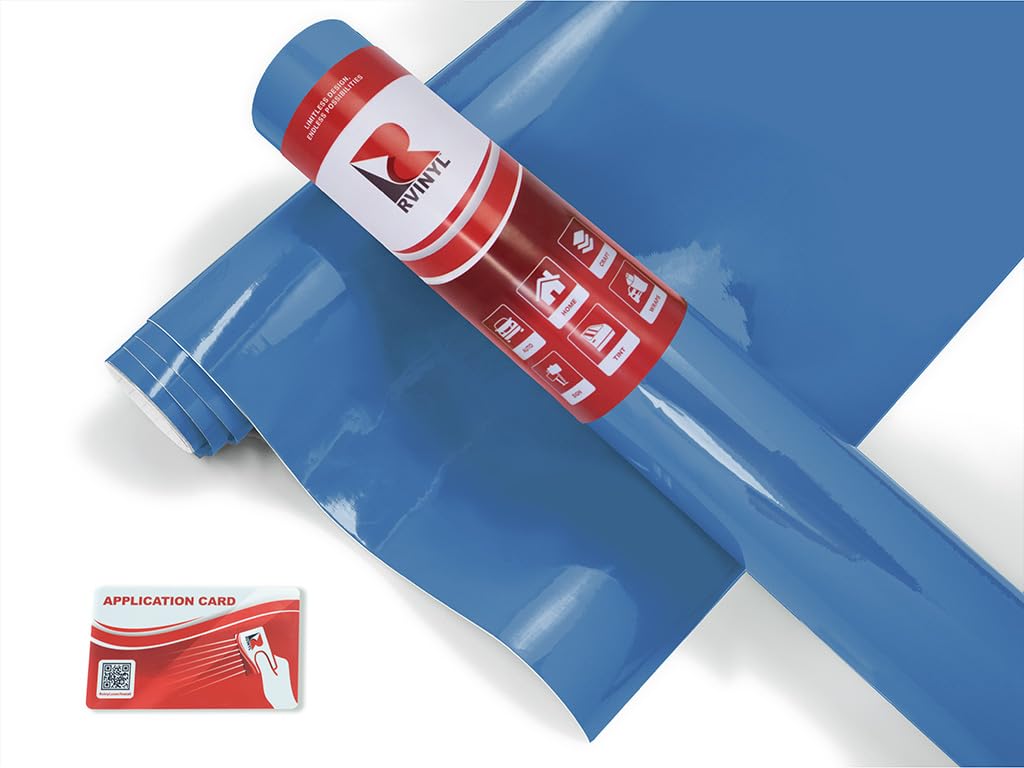 Avery Dennison Sw900 612-O Gloss Smoky Blue Supreme Wrapping Film Vinyl Vehicle Car Wrap Sheet Roll - (12'' X 60'' W/Application