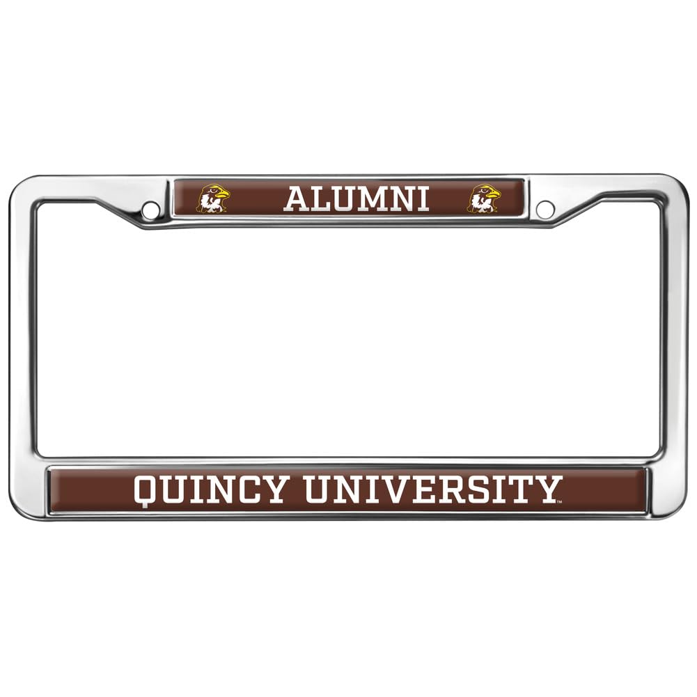 Quincy University Alumni Full Size Standard License Plate Metal Frame