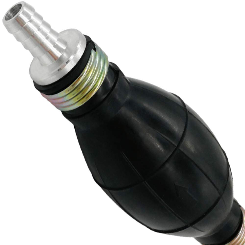 Automotive-leader 10mm 3/8'' Black Bulb Type Rubber Fuel Transfer Vacuum Fuel Line Hand Primer Gasoline Petrol Diesel Pump Bulb