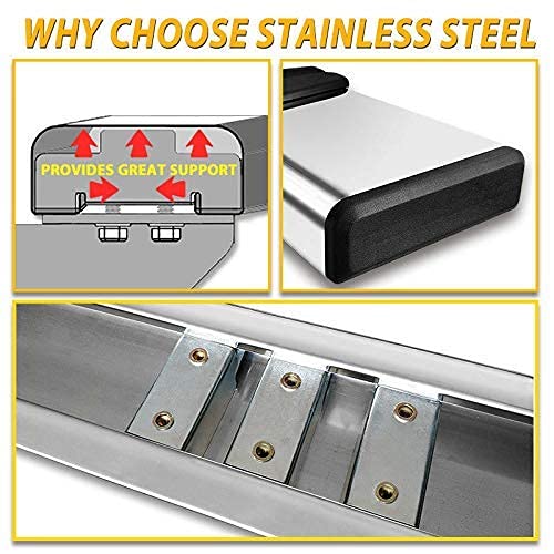 Comnova 6 Inches Running Boards& Steps Step Bars Compatible With 2019-2024 Chevy Silverado 1500, 2020-2024 Silverado/Sierra 2500Hd 3500Hd Crew Cab, A Pair Running Boards For Silverado Crew Cab.