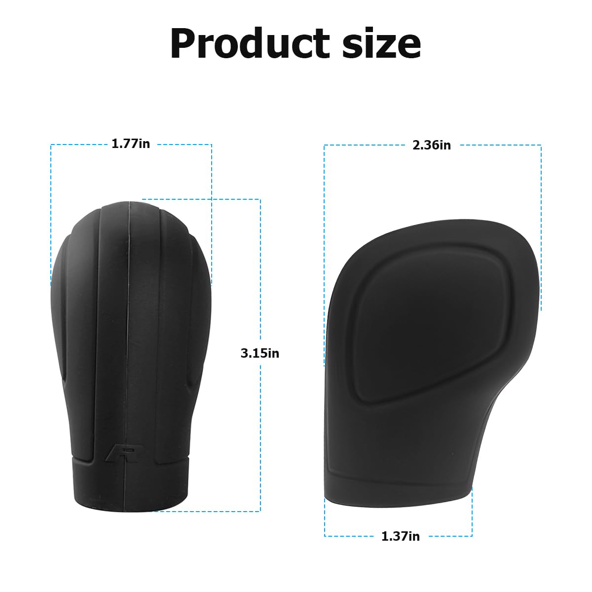 zipelo 2 Pack Car Gear Shift Knob Cover, Anti-Slip Auto Knob Gear Stick Protector, Comfortable Silicone Handbrake Shifter Cover