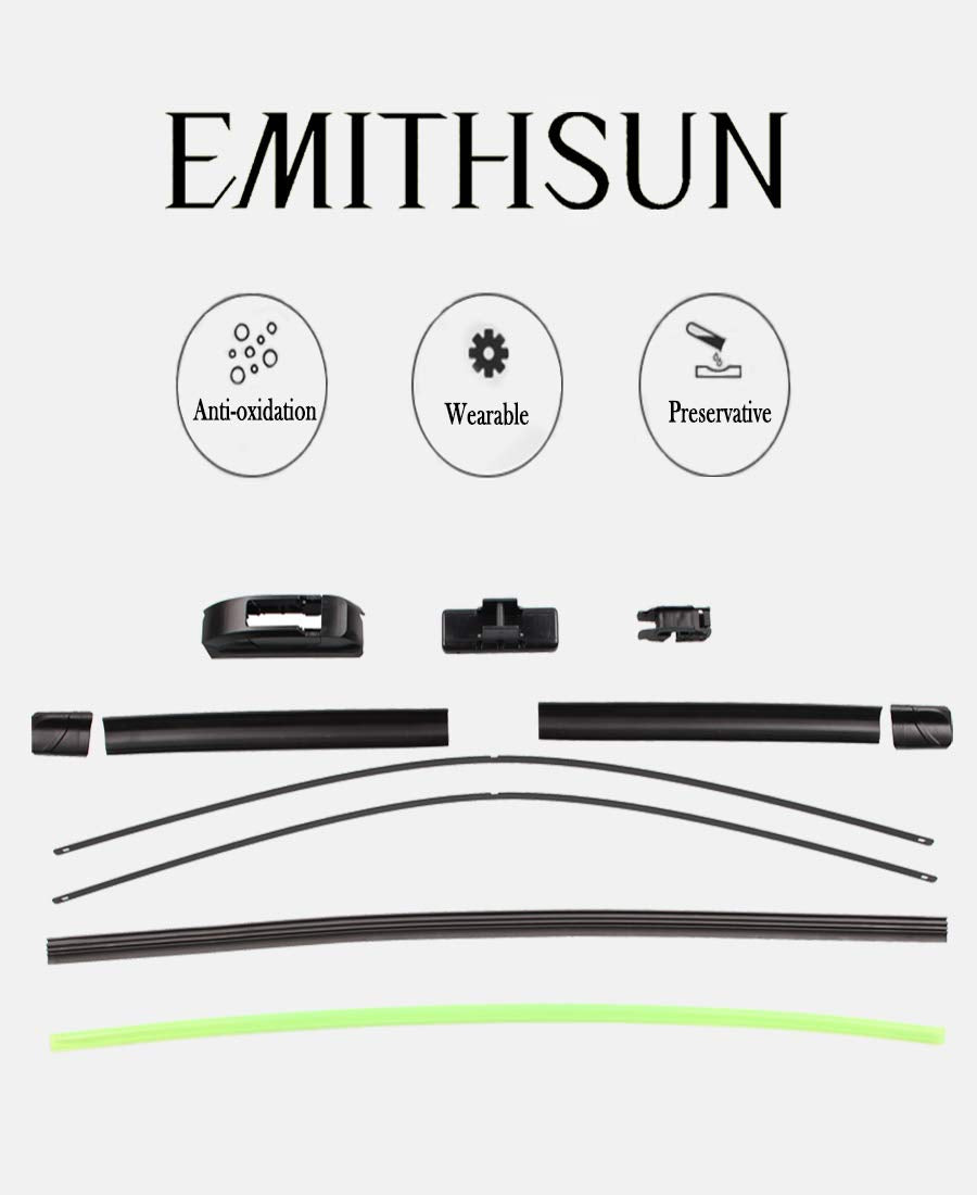 Emithsun Oem Quality Premium All-Season Windshield Wiper Blades Replacement For Toyota Fj Cruiser 2007-2014,Easy Diy Install 16'+14'+14'+10' (Set Of 4)