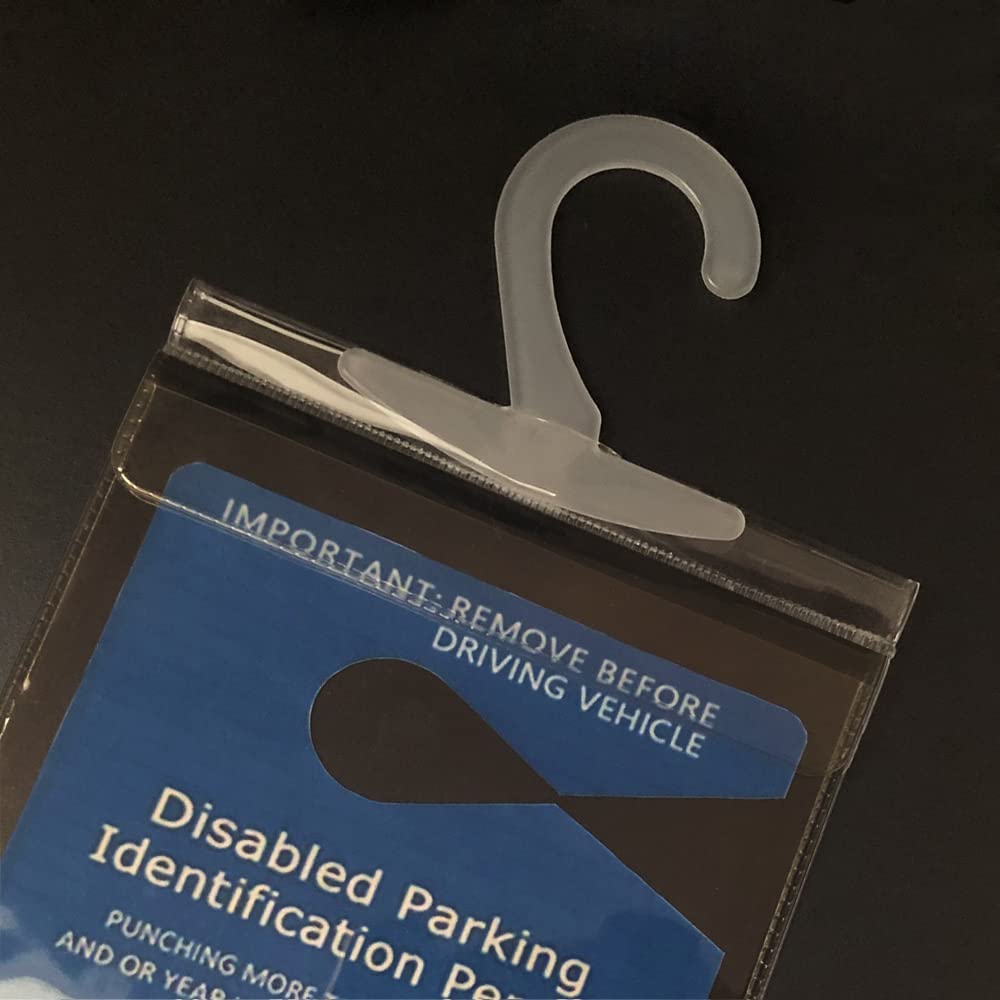 Lofrcin 2 Pcs Handicap Placard Holder For Auto, Ultra Transparent Handicapped Placard Holder, Handicap Parking Sign Holder With