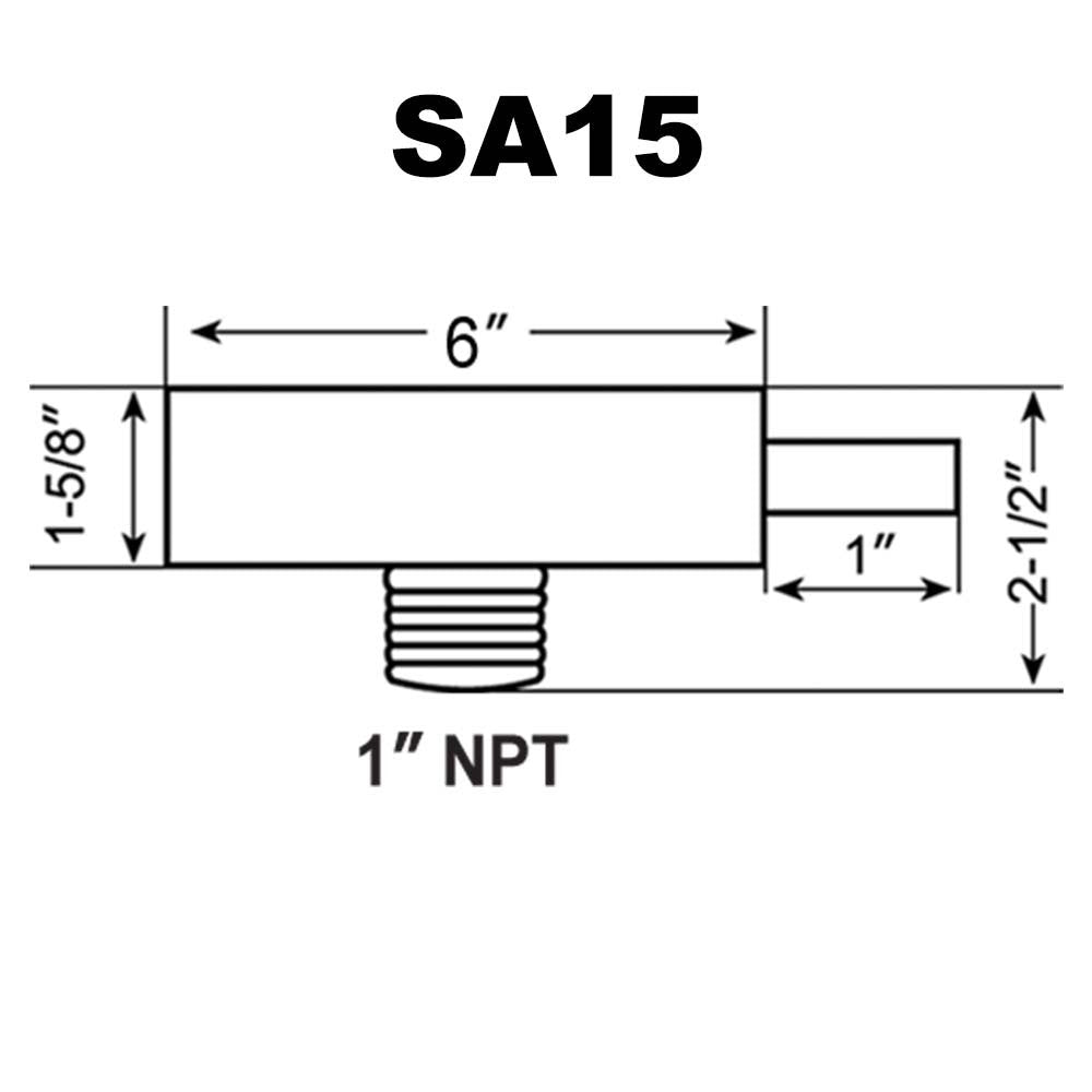 Interstate Pneumatics Sa15 Compressor Air Intake Filter 6 Inch Dia Metal Body - 1 Inch Mpt W/Paper Cartridge