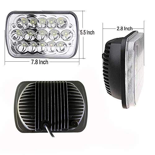 Amuniesun Compatible With Chevy Express Cargo Van 1500 2500 3500 Truck Lights 7''X6 6X7 Inch Super Bright High Low Beam Headligh