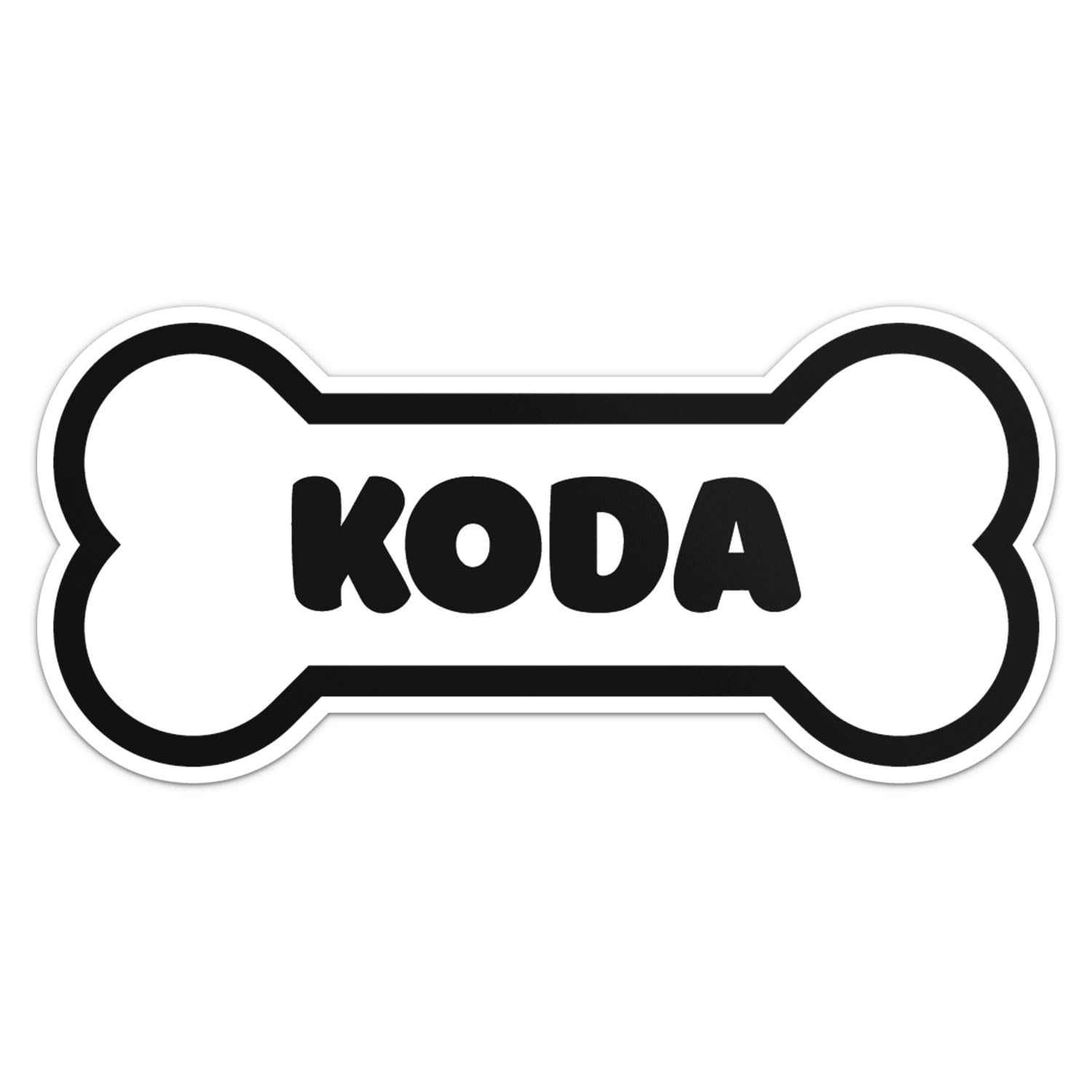 Koda Dog Name Sticker - Waterproof Vinyl Decal For Car Bumper, Laptop, Water Bottle, Wall, And Window, Size - 6'' Longer Side