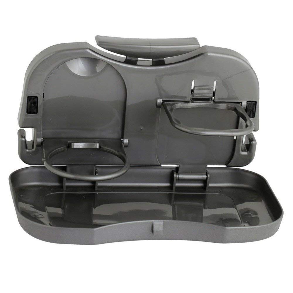 AUTONEST Car Meal Plate & Cup Holder Tray/Car Backseat Food Tray with Bottle Cup Holder/Travel Dining Tray (Black) for Honda Bri