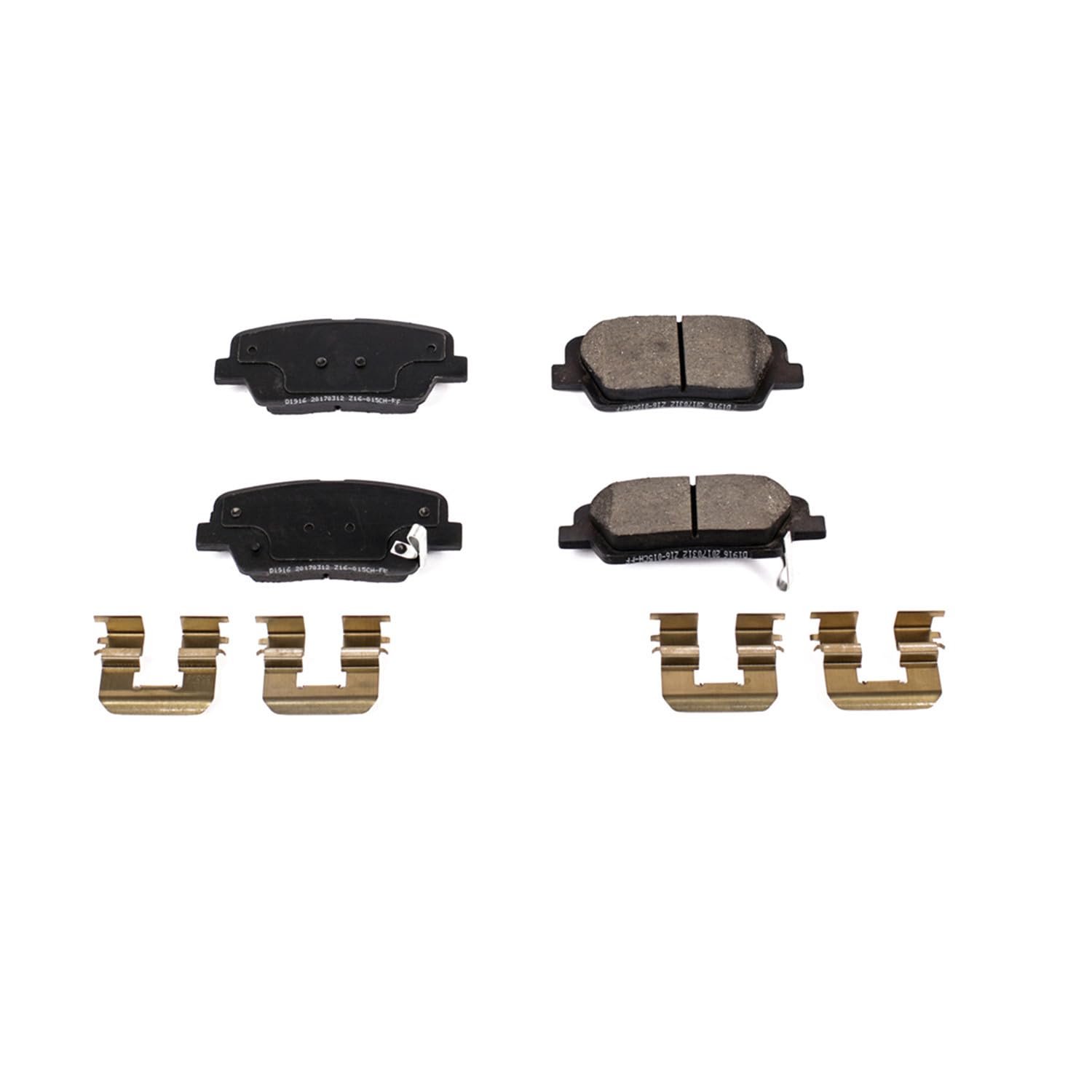Power Stop 17-1916, Z17 Rear Ceramic Brake Pads With Hardware