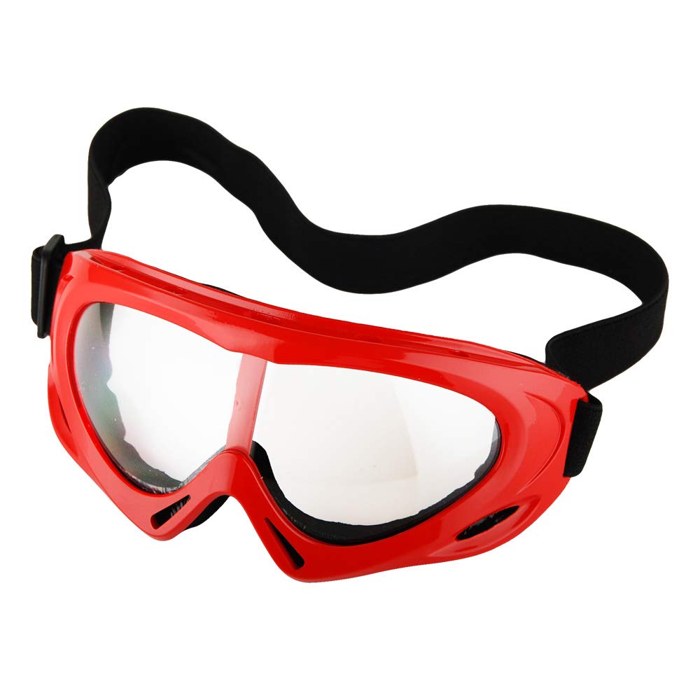 WOW Youth Motocross BMX Dirt Bike Helmet Bundle - Small - T Rex Red - Goggles & Gloves Included