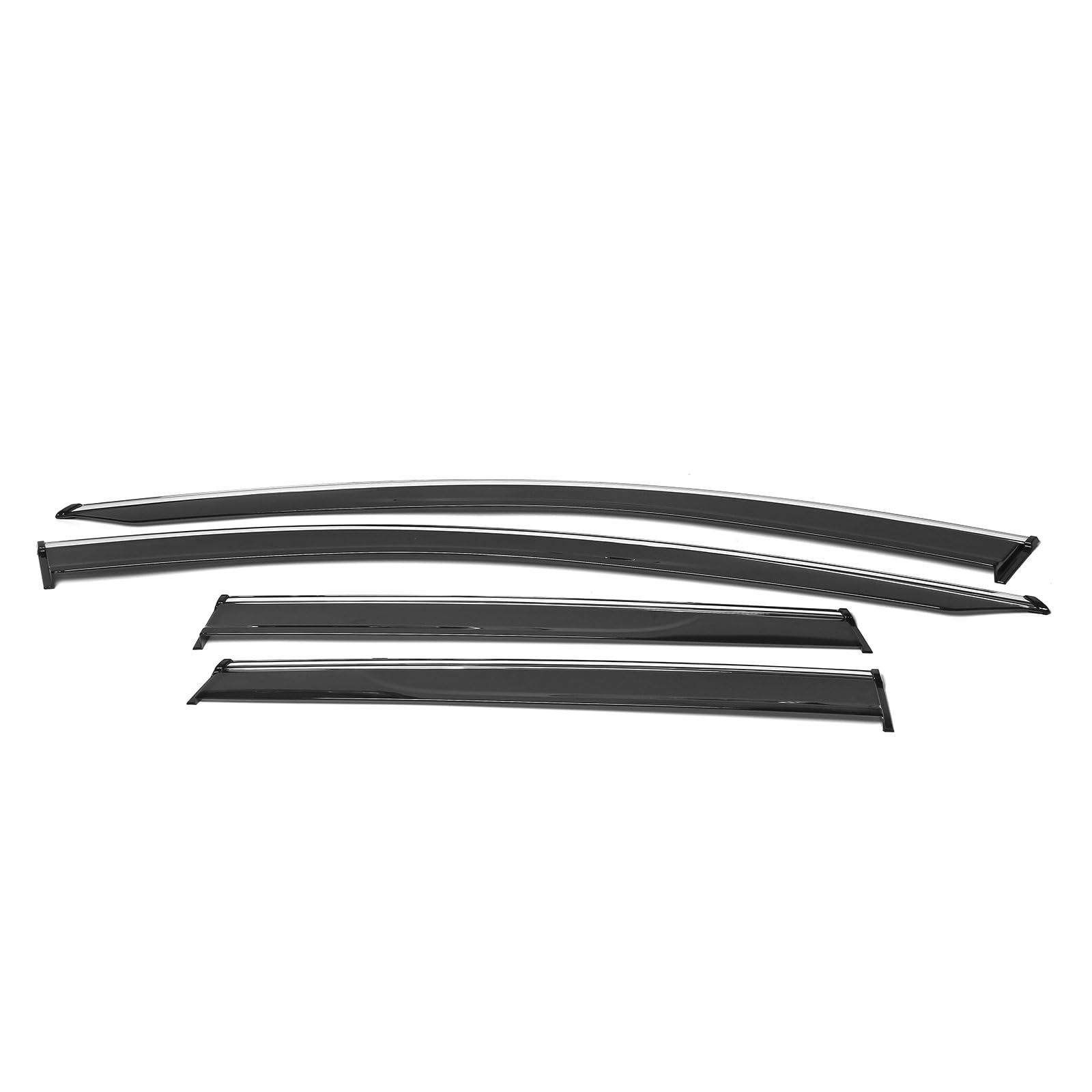 IKON MOTORSPORTS, Window Visor Compatible with 2015-2024 Nissan Murano Z52, Injection Polycarbonate with Chrome Trim Air Deflect