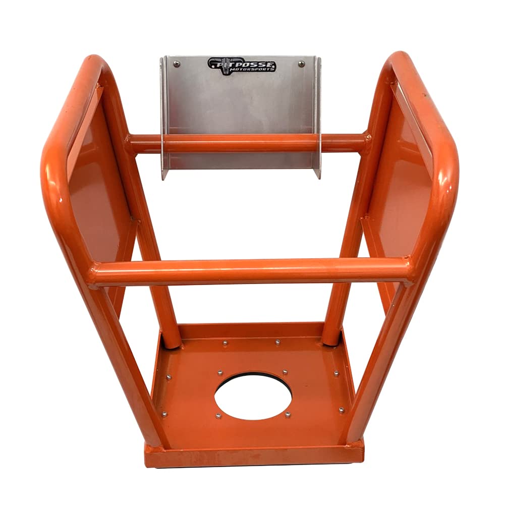 Pit Posse Motorcycle Dirt Bike Stand Hook - Aluminum Organizer for Race Trailer, Garage - Model PP3105, Silver