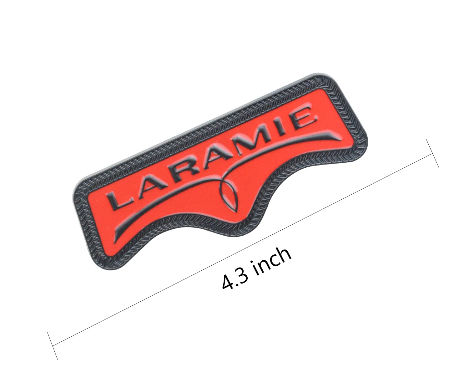 EmbRoom 3D LARAMIE Badge Nameplate Tailgate Sticker Decal Replacement for Ram 1500/2500/3500 - Chrome, Acrylonitrile Butadiene Styrene