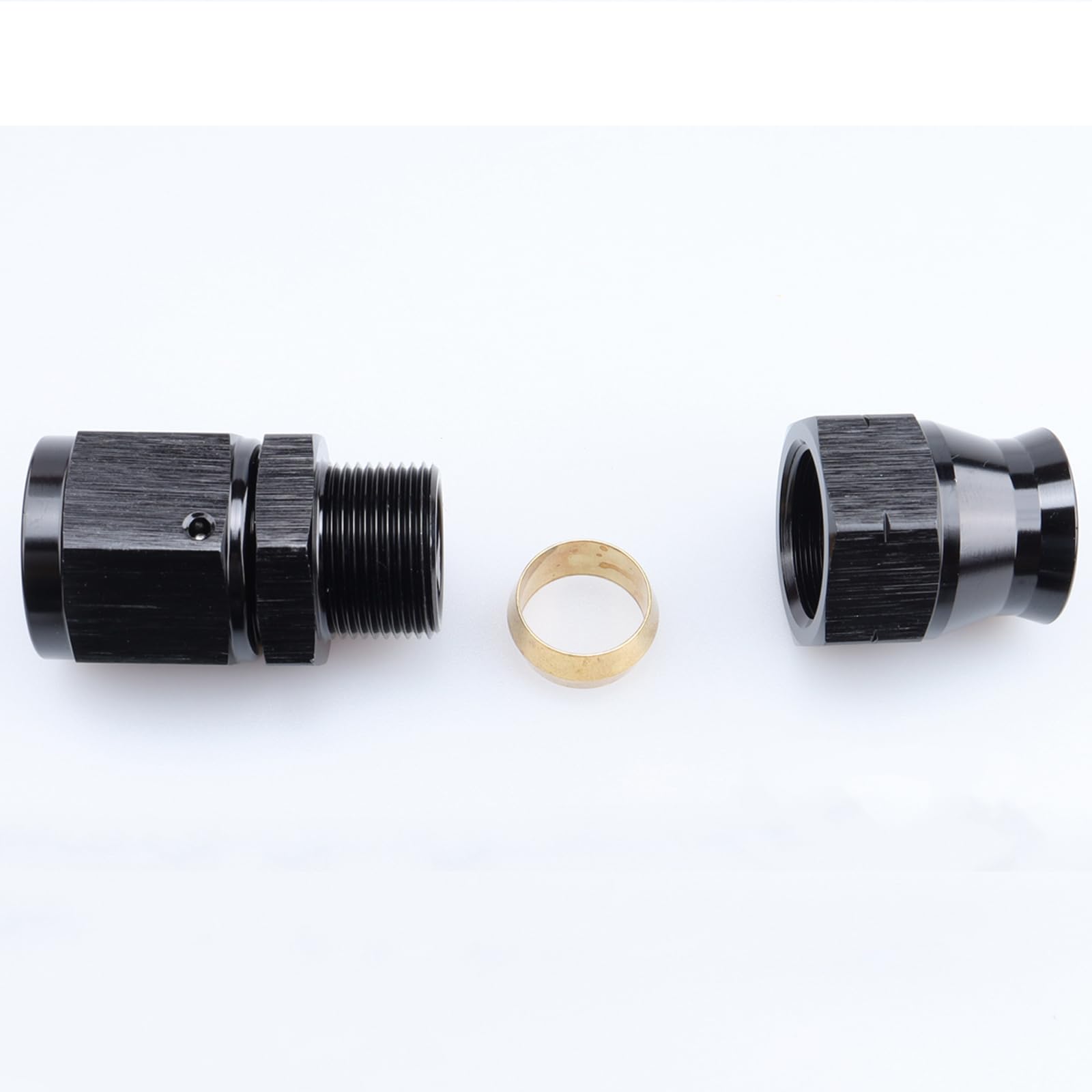 AC PERFORMANCE Aluminum Alloy -6 AN Female to 3/8'' Hardline Tube Fuel Fitting Compression Adapter Black