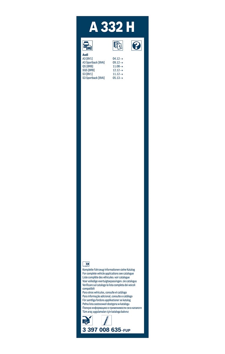 Bosch A332H Aerotwin Rear Wiper Blade; 13' - Single