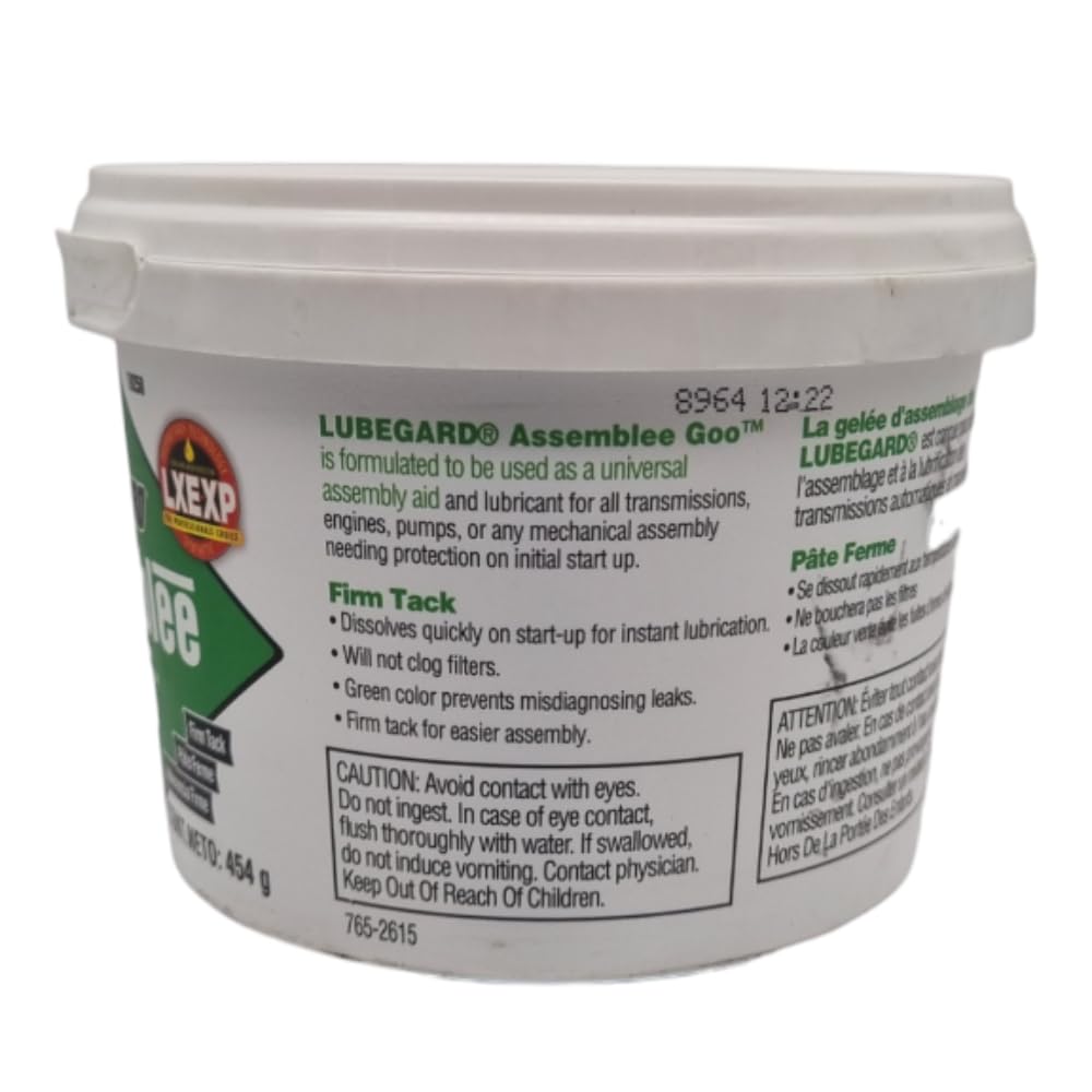 Lubegard Assemblee Goo, Firm Tack Lubricant, 16 oz., Model 19250