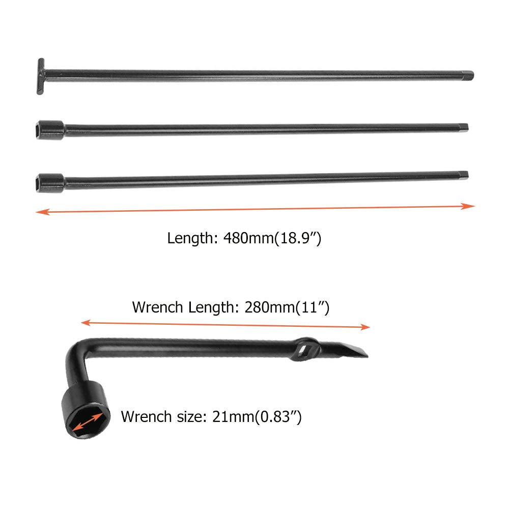 Dr.Roc Spare Tire Tool Kit - Jack Handle & Lug Wrench for Nissan Frontier, Titan, Pathfinder 2005-2019, Xterra 2005-2015, Infiniti 2013