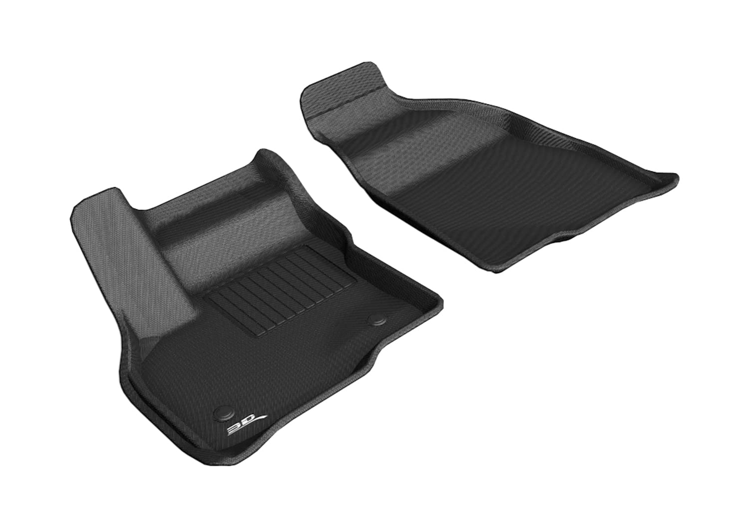 3D MAXpider Custom Fit Kagu Floor Mat (Black) Compatible with Chevrolet Bolt EV/Bolt EUV 2017-2023 - Front Row