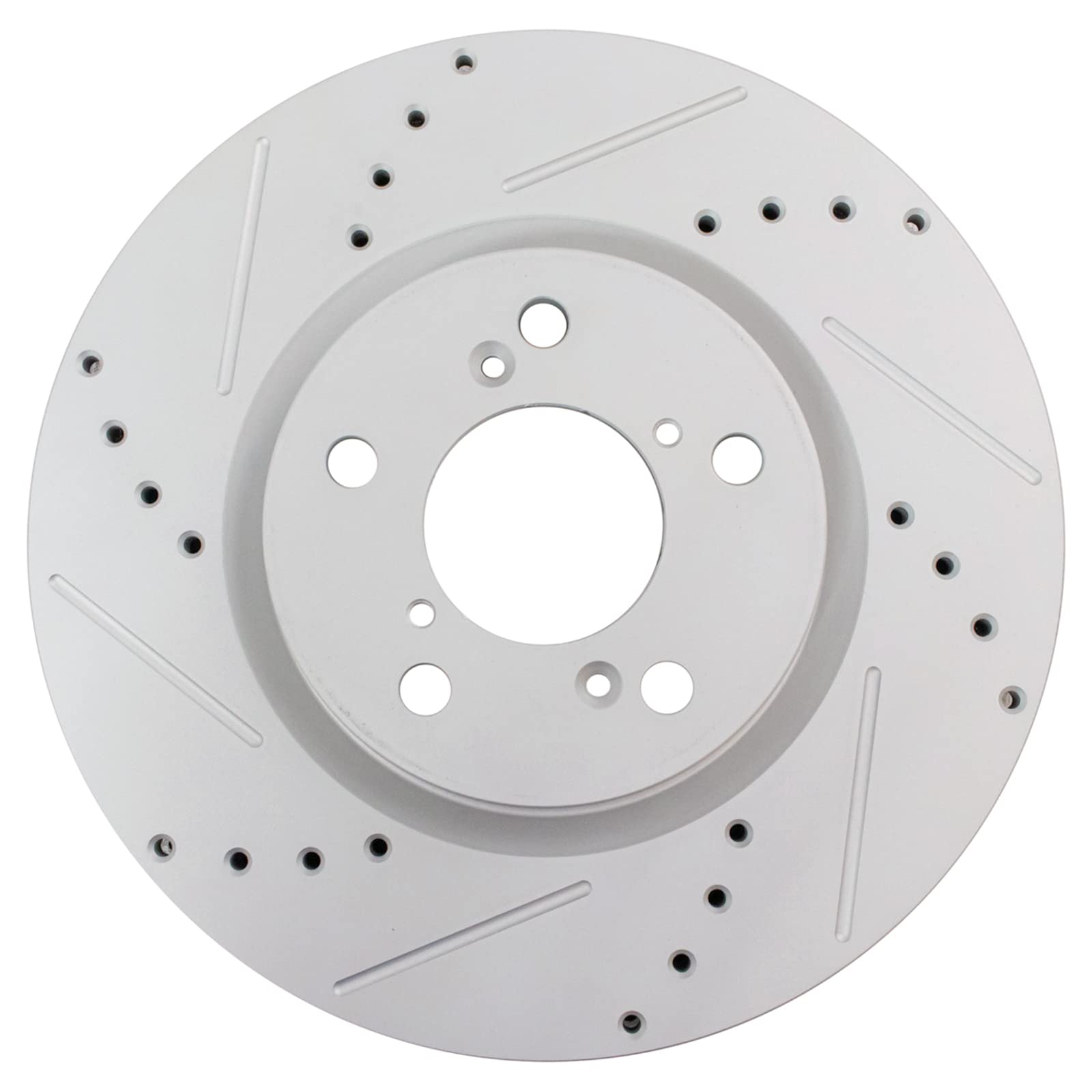 Trq Front Performance Brake Rotors Set Premium G-Coated Cross Drilled & Slotted Compatible With 2009-2014 Acura Tl 2011-2014 Hon