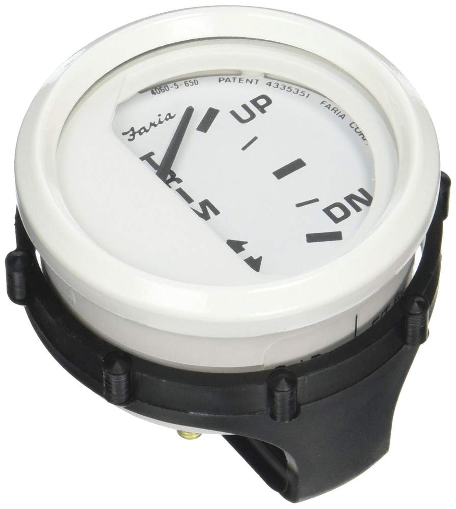 Faria Beede 13123 Dress Trim Gauge (Johnson/Evinrude/Suzuki Outboard) - 2, White, Black