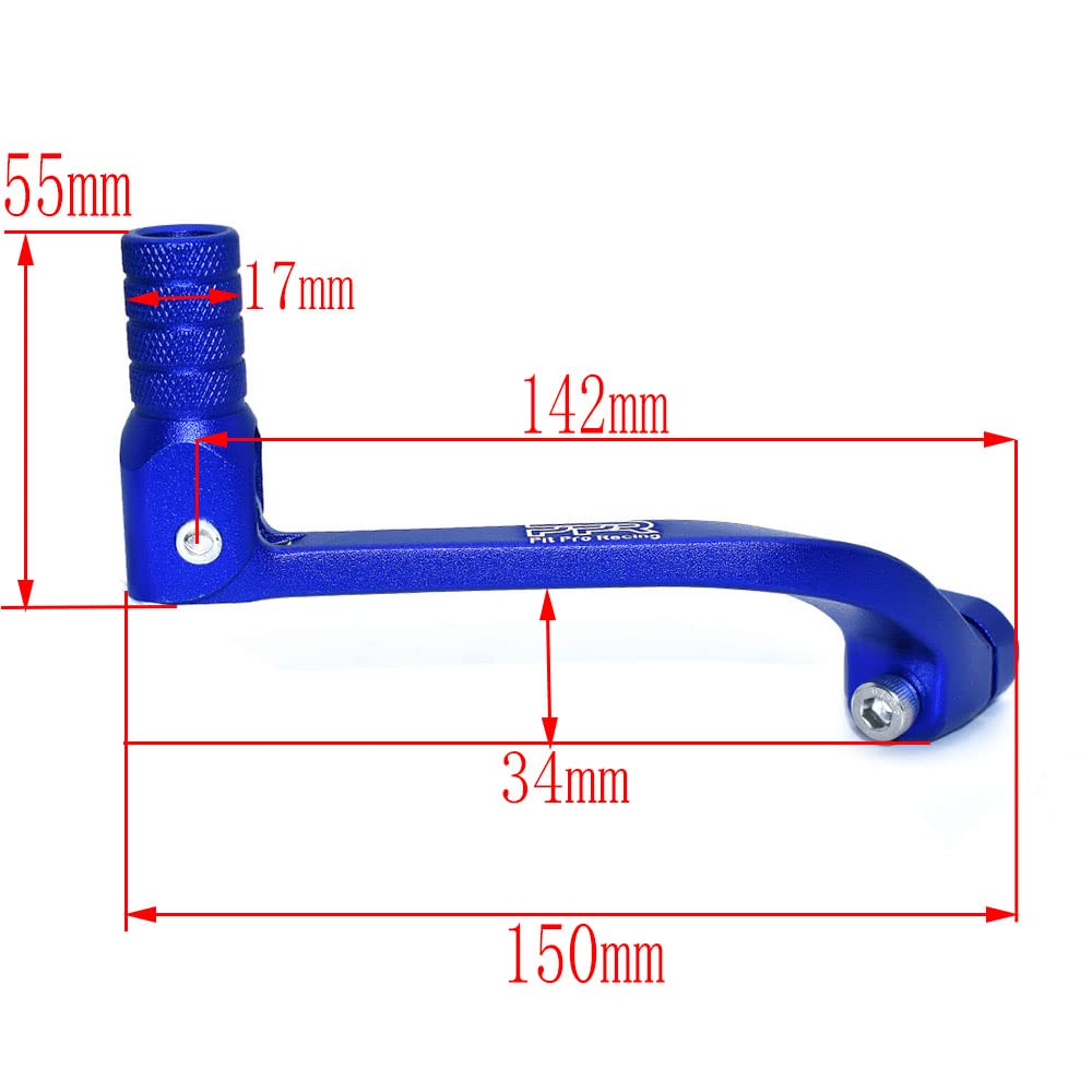 Gear Shift Lever, Alloy Aluminium Gear Shifter Lever Fits For Motorcycle Bse Crf 110 Ttr 125 Motorcycle 50Cc 110Cc 250Cc Dirt Pit Bike(Black&Blue)