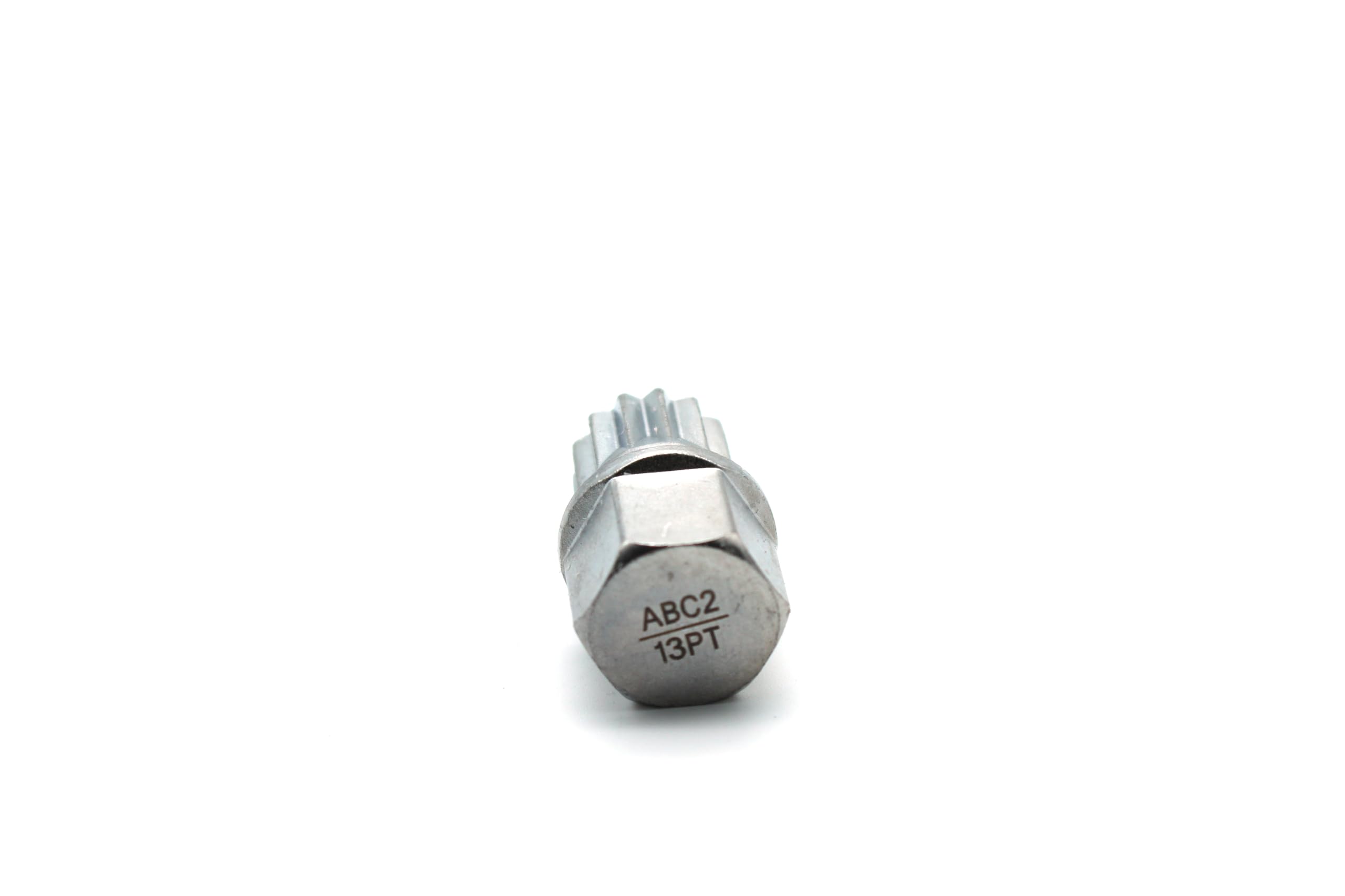 TEMO Wheel Lock Lug Nut Key S3057, Anti-Theft, Alloy Steel, ABC2/13PT, Silver, for VW Audi