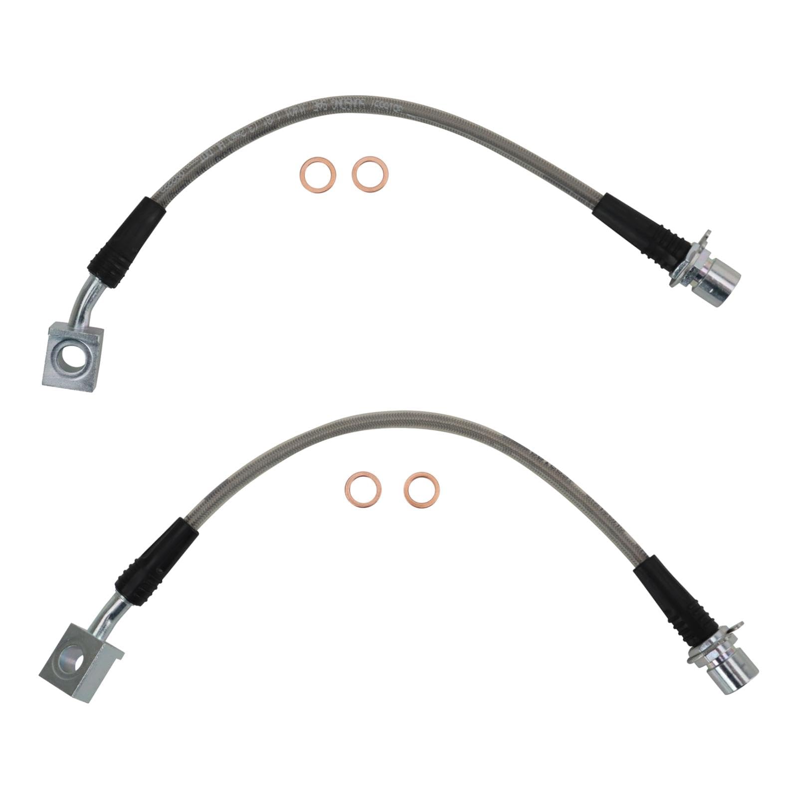 Trq Rear Performance Brake Hose Set Compatible With 2007-2014 Cadillac Escalade 2007-2013 Escalade Esv Escalade Ext Chevrolet Av