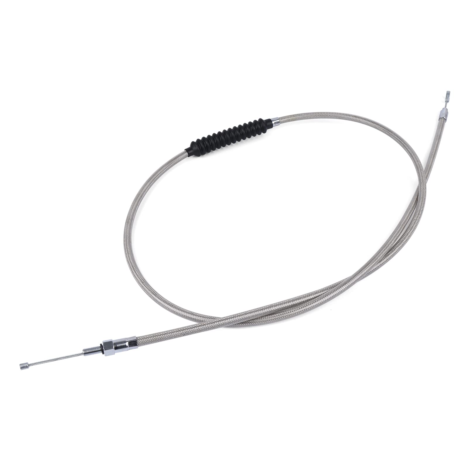 Worldmotop 63' 67“ 71' 75” 79' Stainless Steel Clutch Cable Wire Kit Compatible With Harley Iron Xl 883 1200 Dyna Softail Fat Boy Heritage Road King Motorcycle Clutch Cable Wiree(75”)