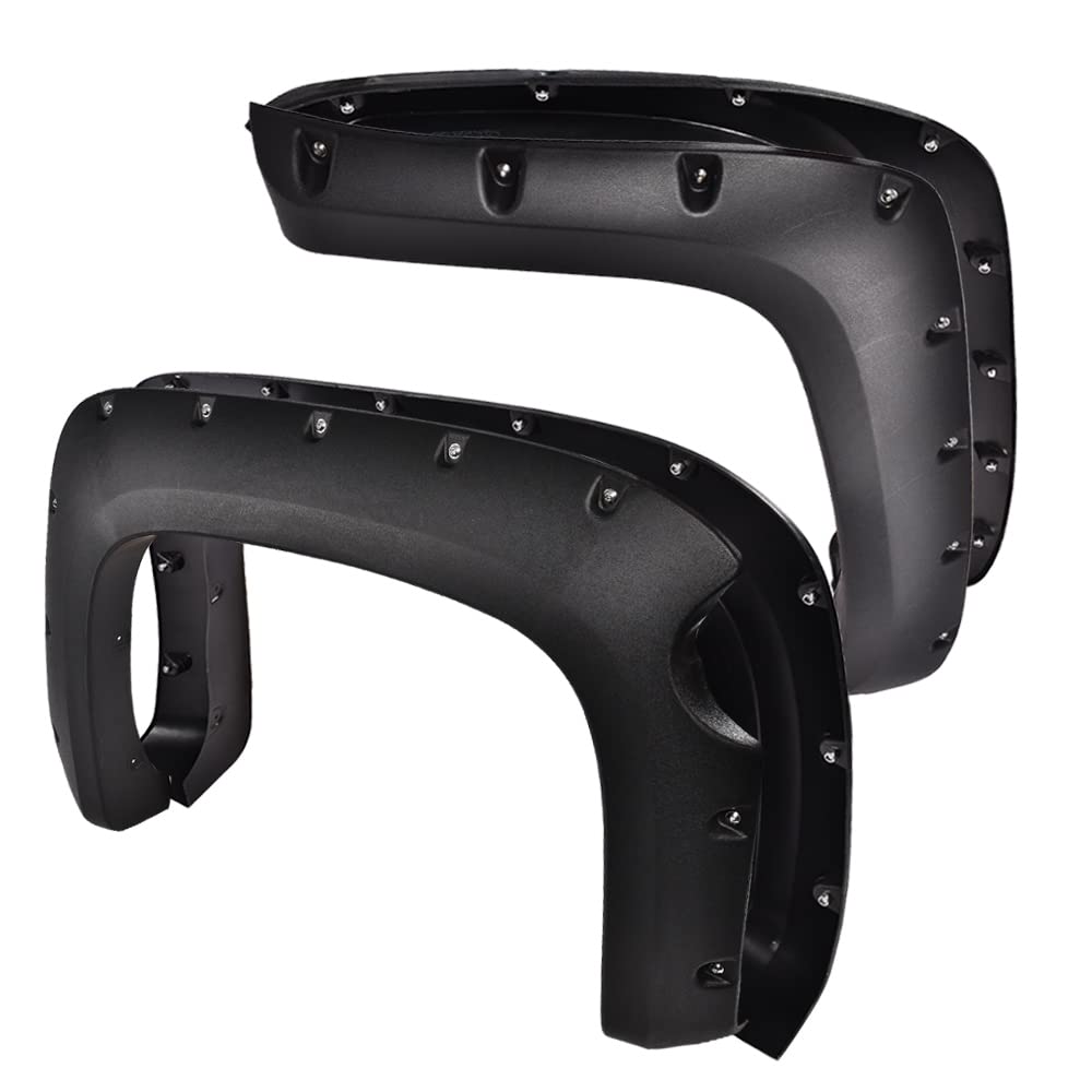 PIT66 Fender Flares, Fit 2007-2013 Chevy Silverado 1500(ONLY Fit 5.8 Short Bed) (NOT Fit 07 Classic Models,Not Fit GMC Sierra),