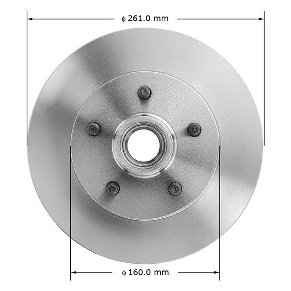 Bendix Premium Prt1264 Front Brake Rotor For Ford Aerostar 1991-1986, Bronco Ii 1990, Ranger 1995-1983, Mazda B2300 1994, B3000