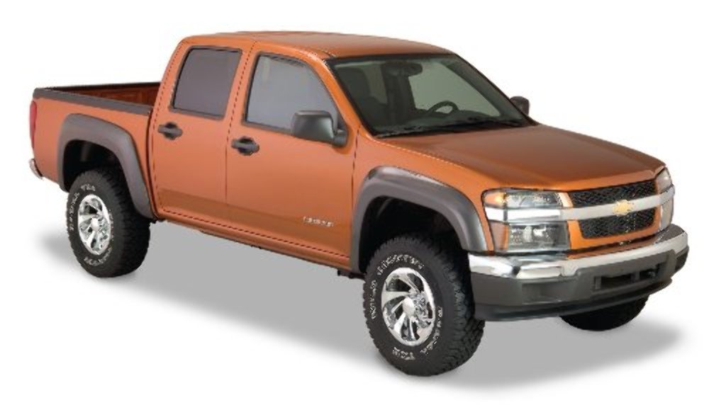 Bushwacker Extend-A-Fender Extended Rear Fender Flares | 2-Piece Set, Black, Smooth Finish | 41028-02 | Fits 2004-2012 Chevrolet