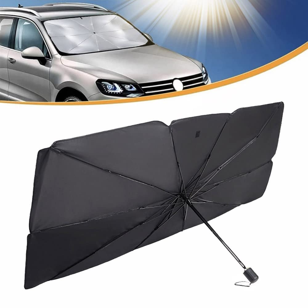 BKN Car Sun Shade Windshield Cover, Umbrella Windshield Sun Shade for Car Front WindowSun Protection & Heat Insulation Foldable 