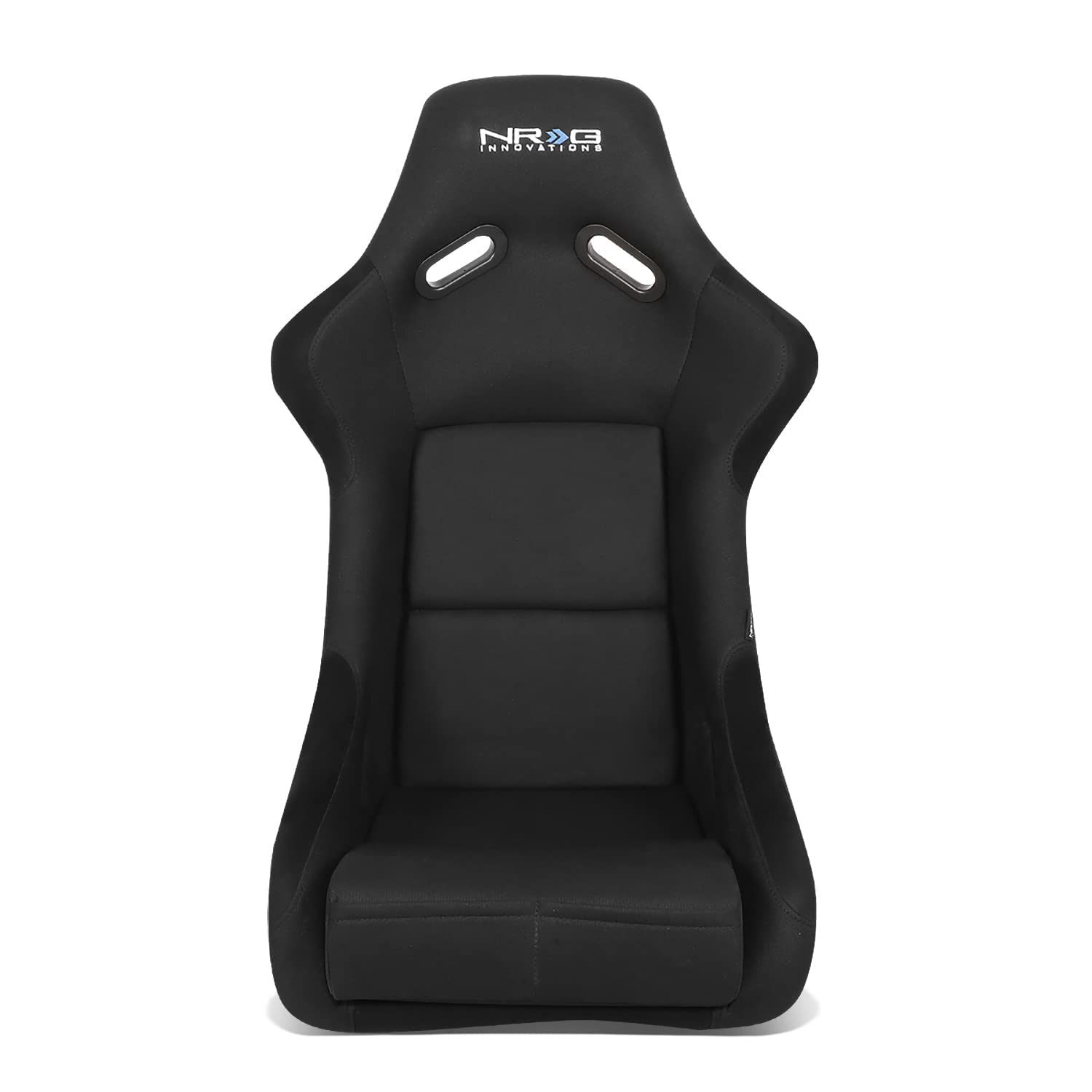 Nrg Innovations Nrg-Frp-300Bk Fiber Glass Fixed Back Bucket Racing Seat (Large), 4/5 Pt Harness Compatibility, Black Seat Cover,