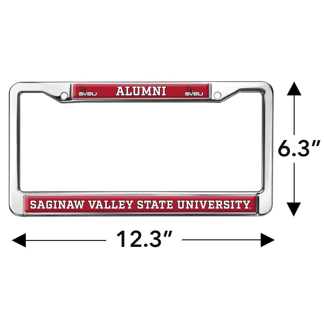 Saginaw Valley State Alumni Logo Full Size Standard License Plate Metal Frame