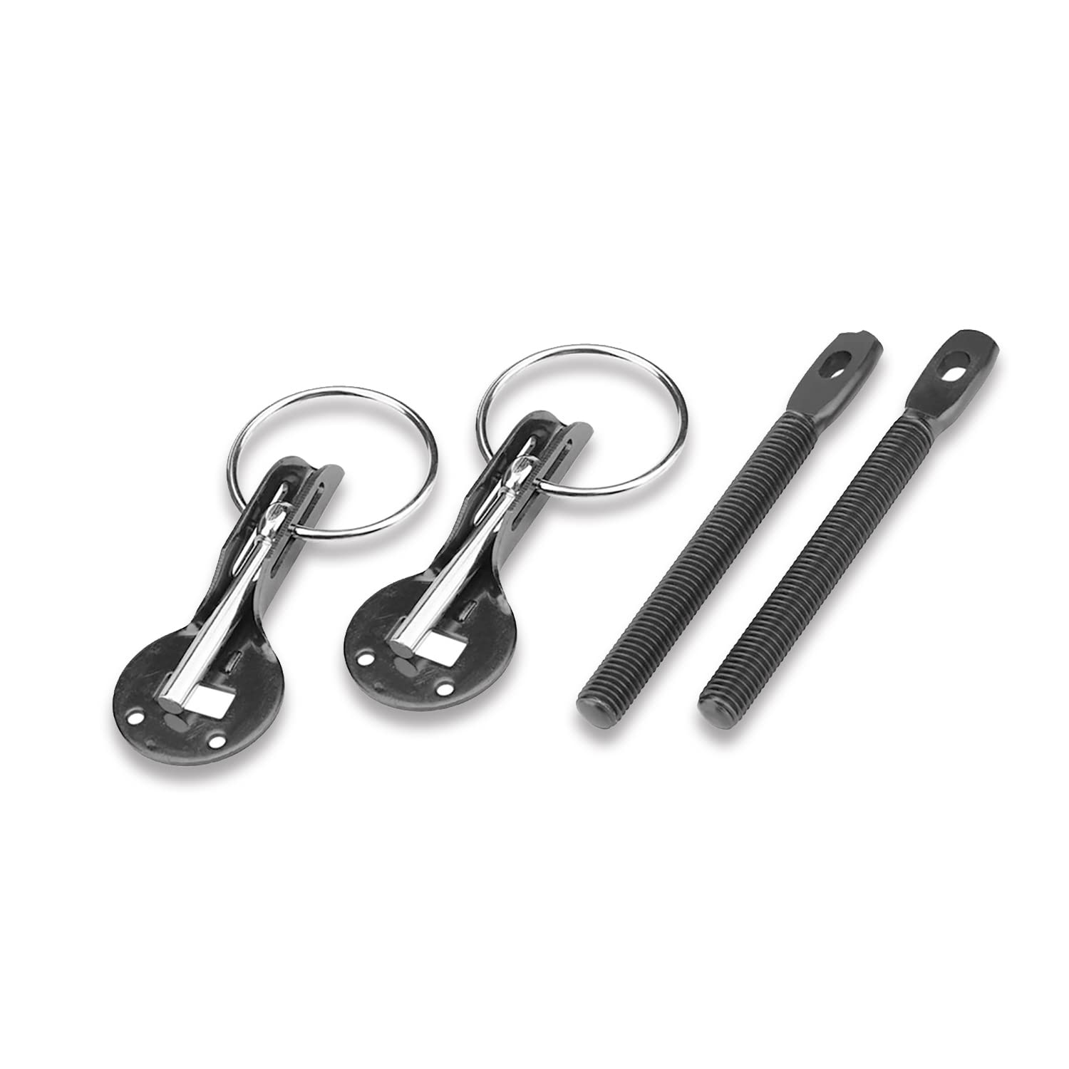 Racing Hood Pins, Keenso Universal Bonnet Hood Pins Kit For Car Aluminum Latch Catch Pin Key Locking Kit for Racing Sport Car(Bl