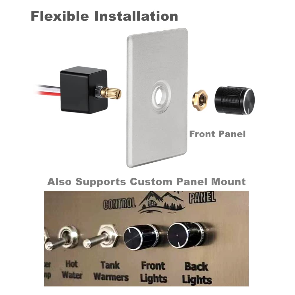 Acegoo 12V Dimmer Switch, RV Light Dimmer High Side PWM Dimming Switch for Boat Camper Trailer Van Truck Cars, Works with LED Li