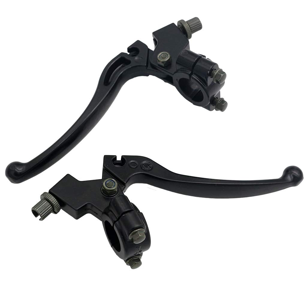 CNCMOTOK Left Right 7/8'' 22mm Clutch Brake Handle Levers Perch Compatible with Honda XR80 XR100 CRF70 CRF80 CRF100 Pit Dirt Mot