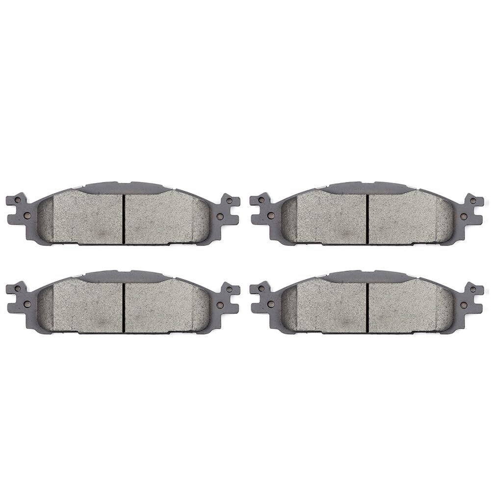 Eccpp D1508-8715 4Pcs Front Ceramic Brake Pads - Fit For Ford Explorer 2011-2019, Flex 2009-2019, Taurus 2010-2019, Lincoln Mks