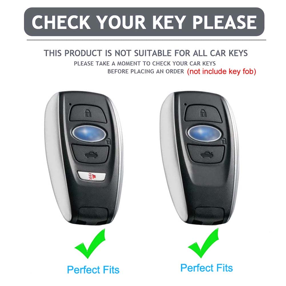 Cacacar For Subaru Forester Outback Key Fob Cover With Keychain, For Forester Outback Brz Legacy Crosstrek Premium Soft Tpu 360