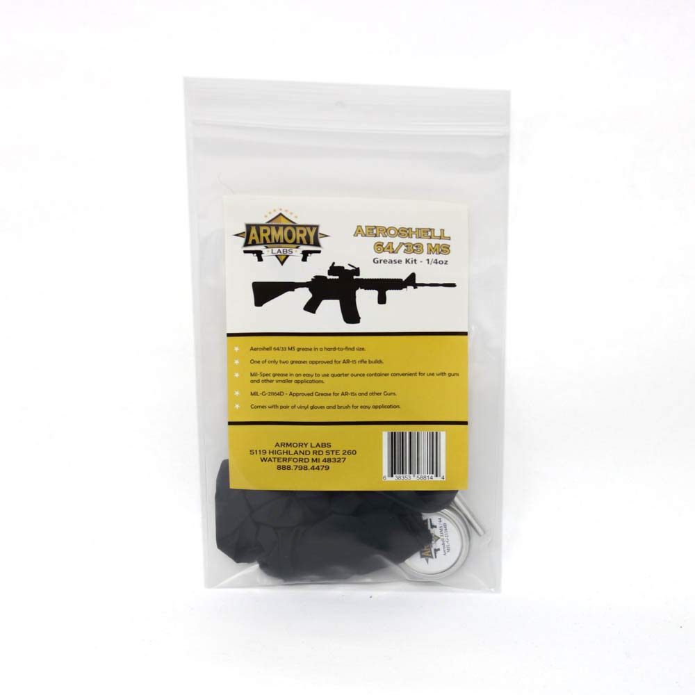 Aeroshell 33 Ms Grease Kit - 1/4Oz (Specifically Sized For Gun Owners And Builders) , Best Gun Grease And Ar15 Grease. Mil-G-211