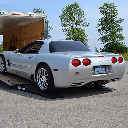 Race Ramps Rr-Tr-7-Flp 7' Trailer Ramp With Cut-Out,Black
