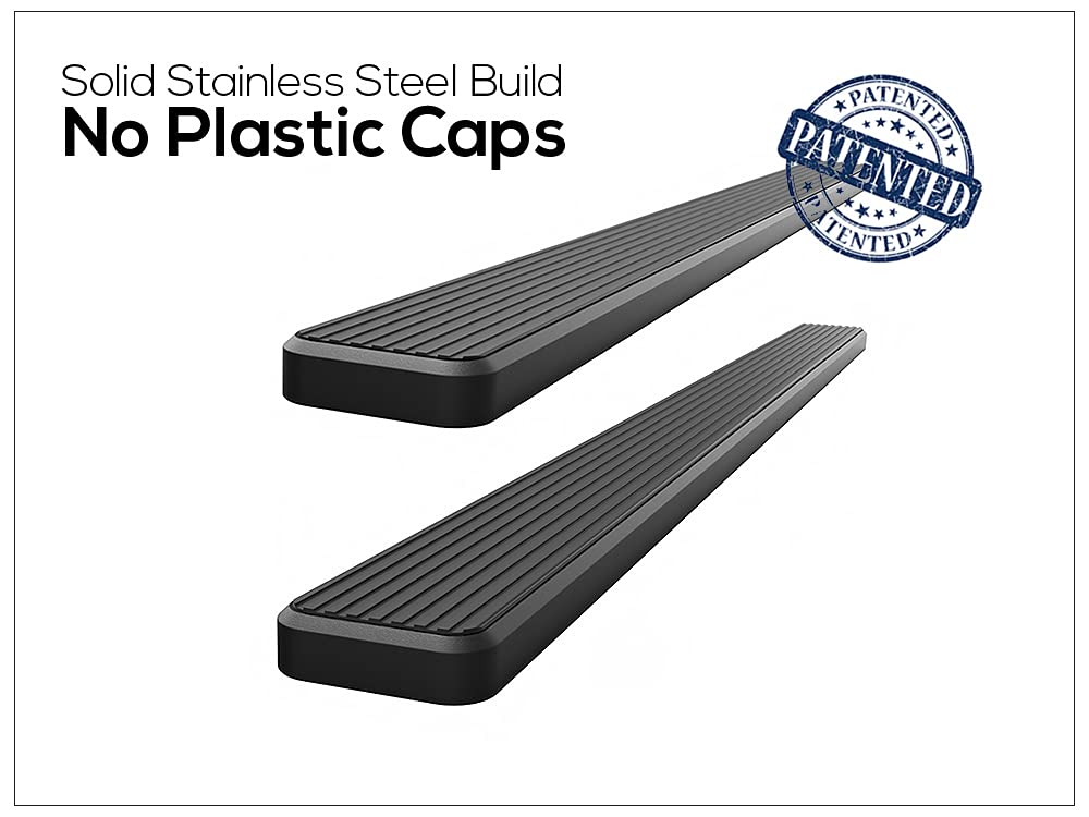 Aps Running Boards 6 Inches Matte Black Compatible With Ram 1500 2019-2025 Crew Cab (Will Not Fit 2018 Previous Generation Build
