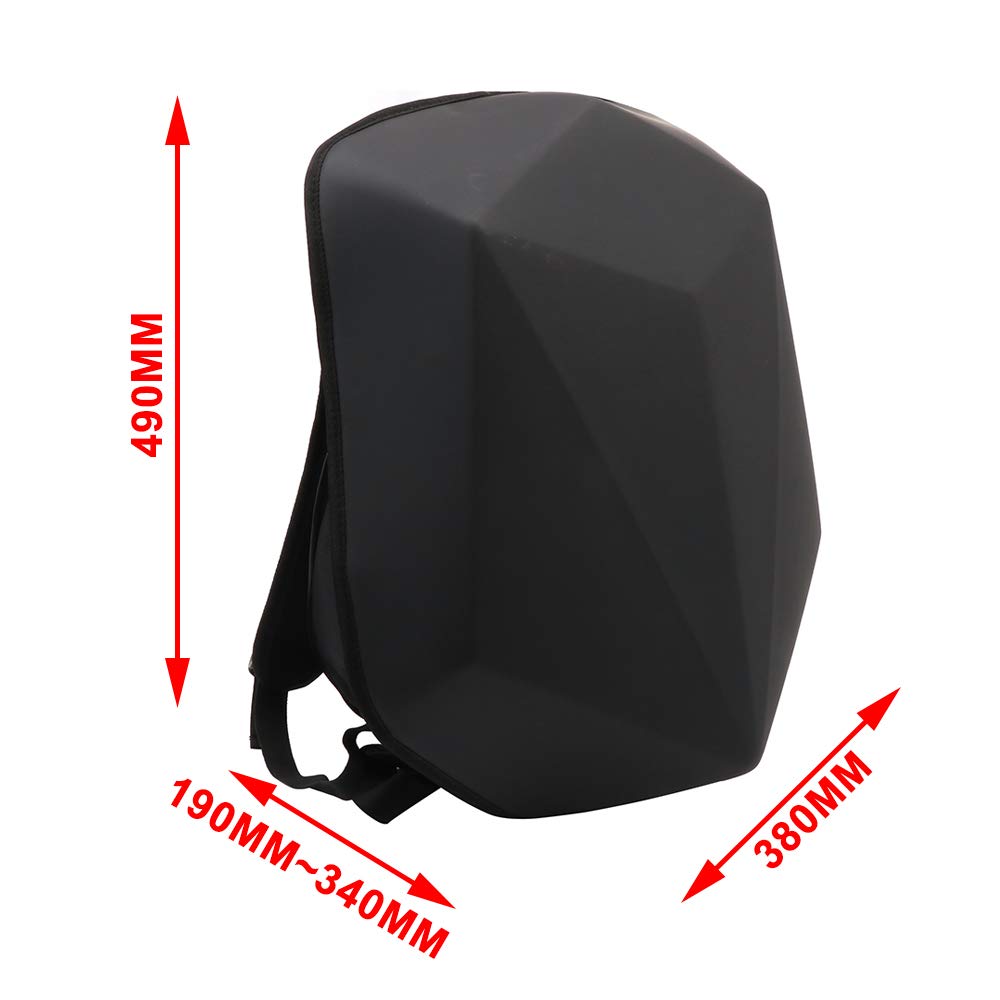 Jfg Racing Motorcycle Backpack, Universal Helmet Backpack Laptop Backpack 30L Hard Shell Large Capacity Black